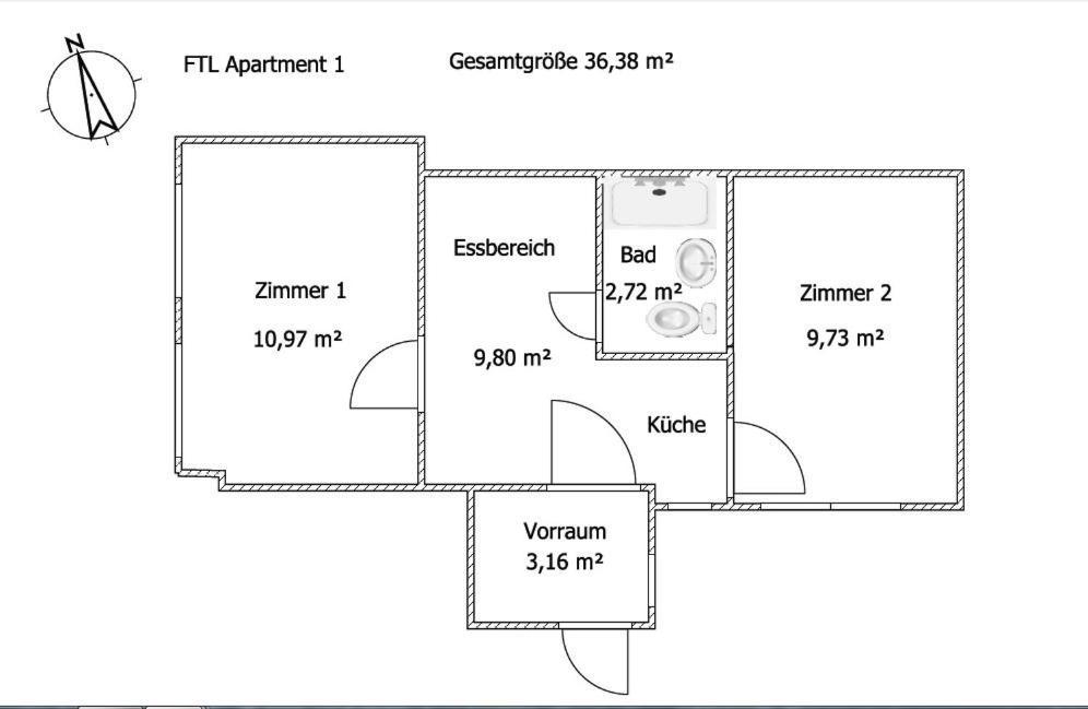 Budget Apartments Freital Kamer foto